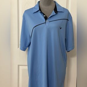 Callaway Opti-Dri Blue Golf Polo Shirt Short Sleeve Mens Size LG